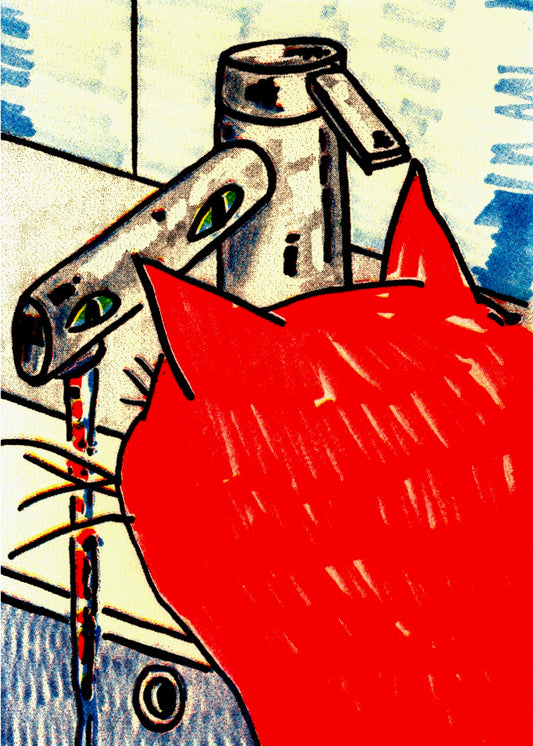 Sip Risograph Print