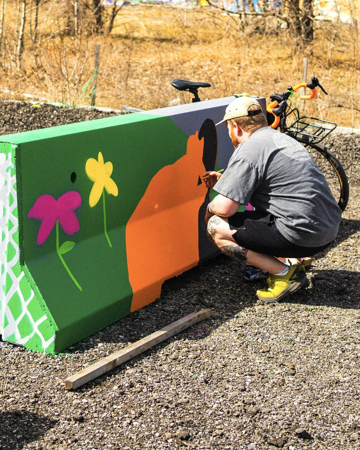 Cat Park, YYC BUMP Road Works Barrier Murals
