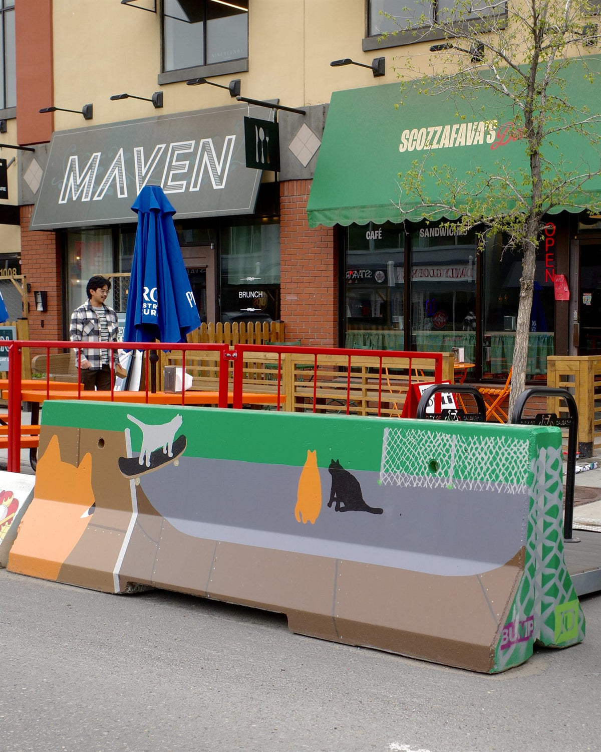 Cat Park, YYC BUMP Road Works Barrier Murals