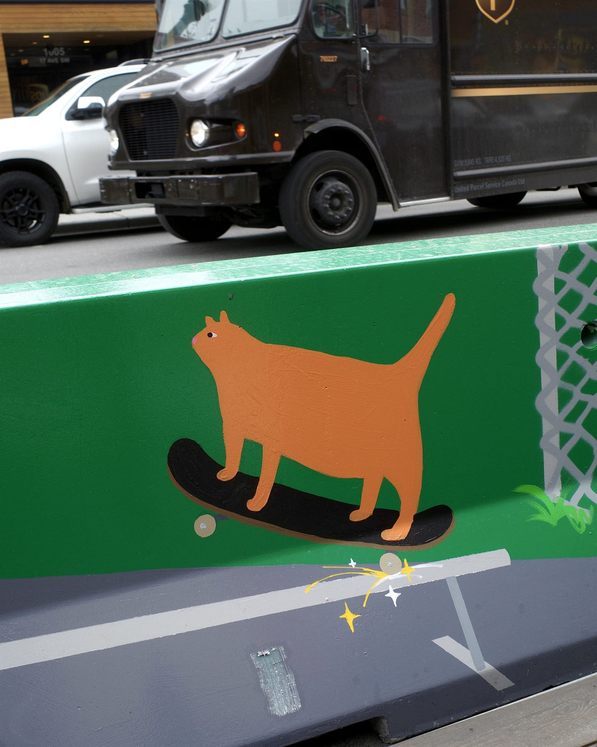 Cat Park, YYC BUMP Road Works Barrier Murals