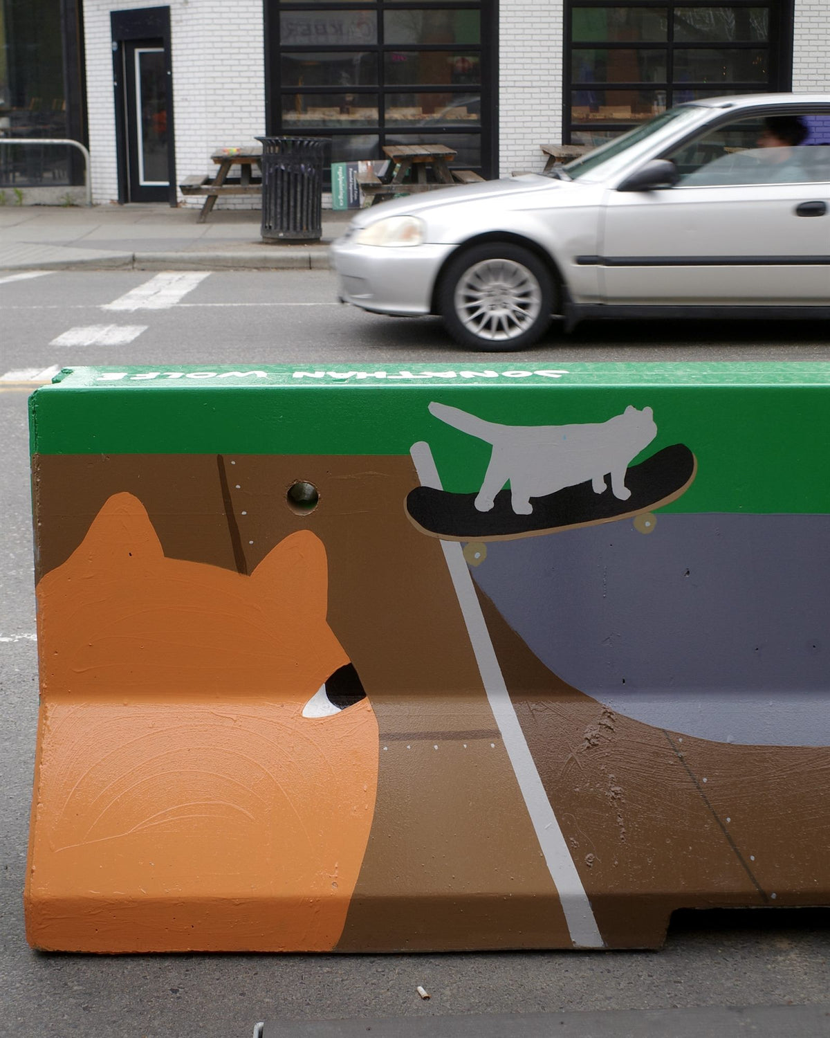 Cat Park, YYC BUMP Road Works Barrier Murals