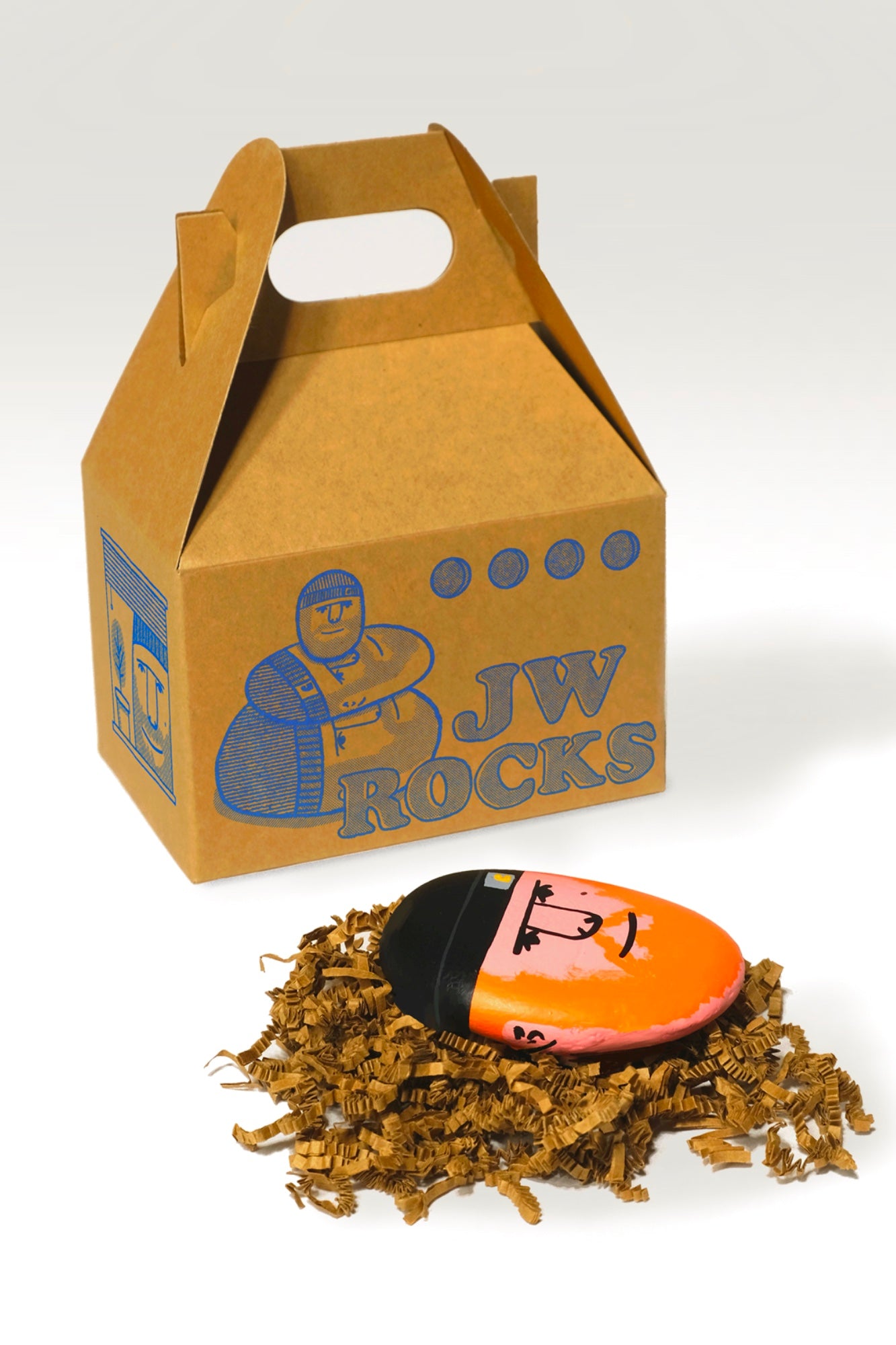 "JW Rocks" Hand Painted Pet Rock