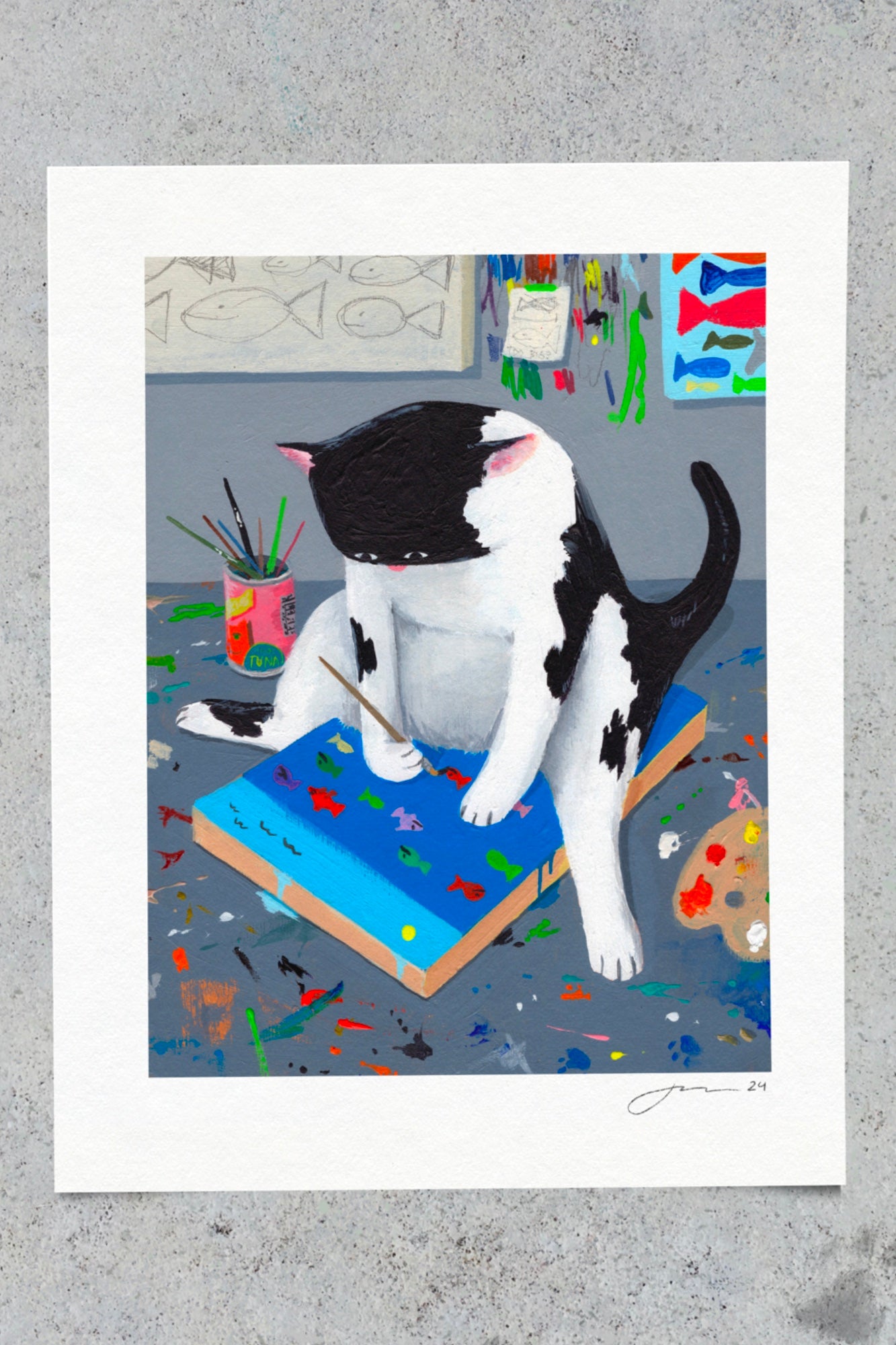 The Artist in his Studio Limited Edition Print