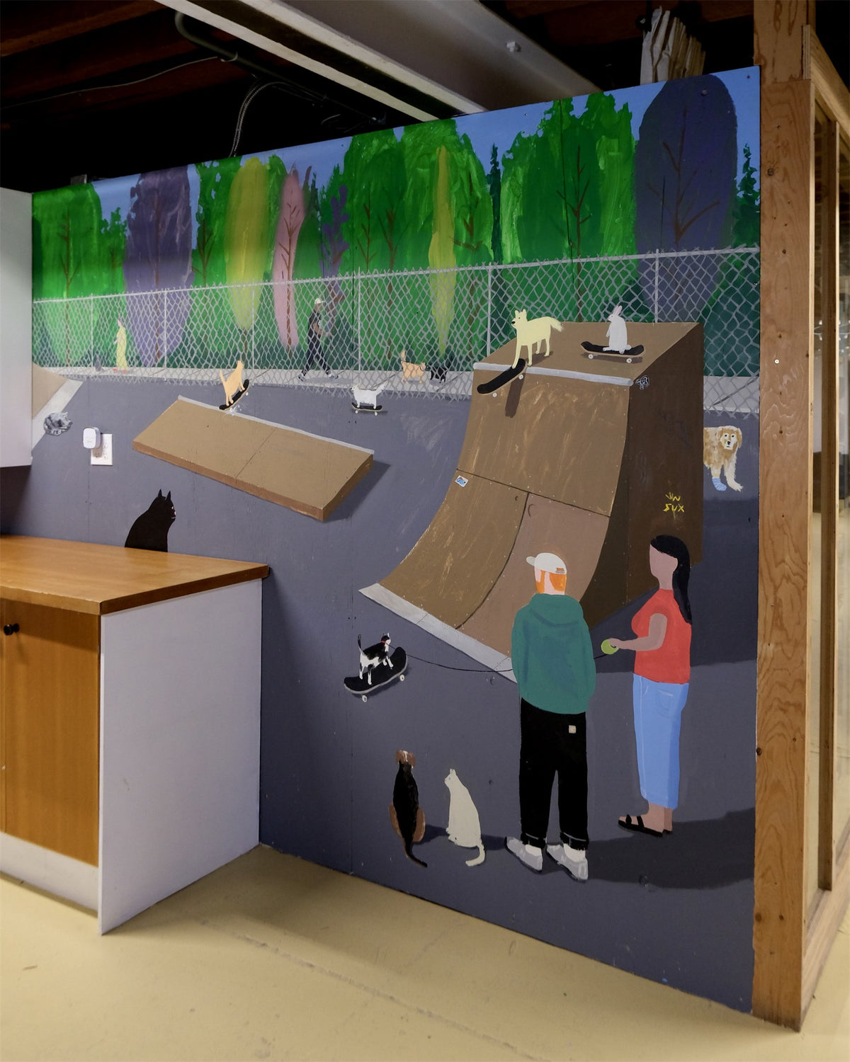 Pet Park mural, full view