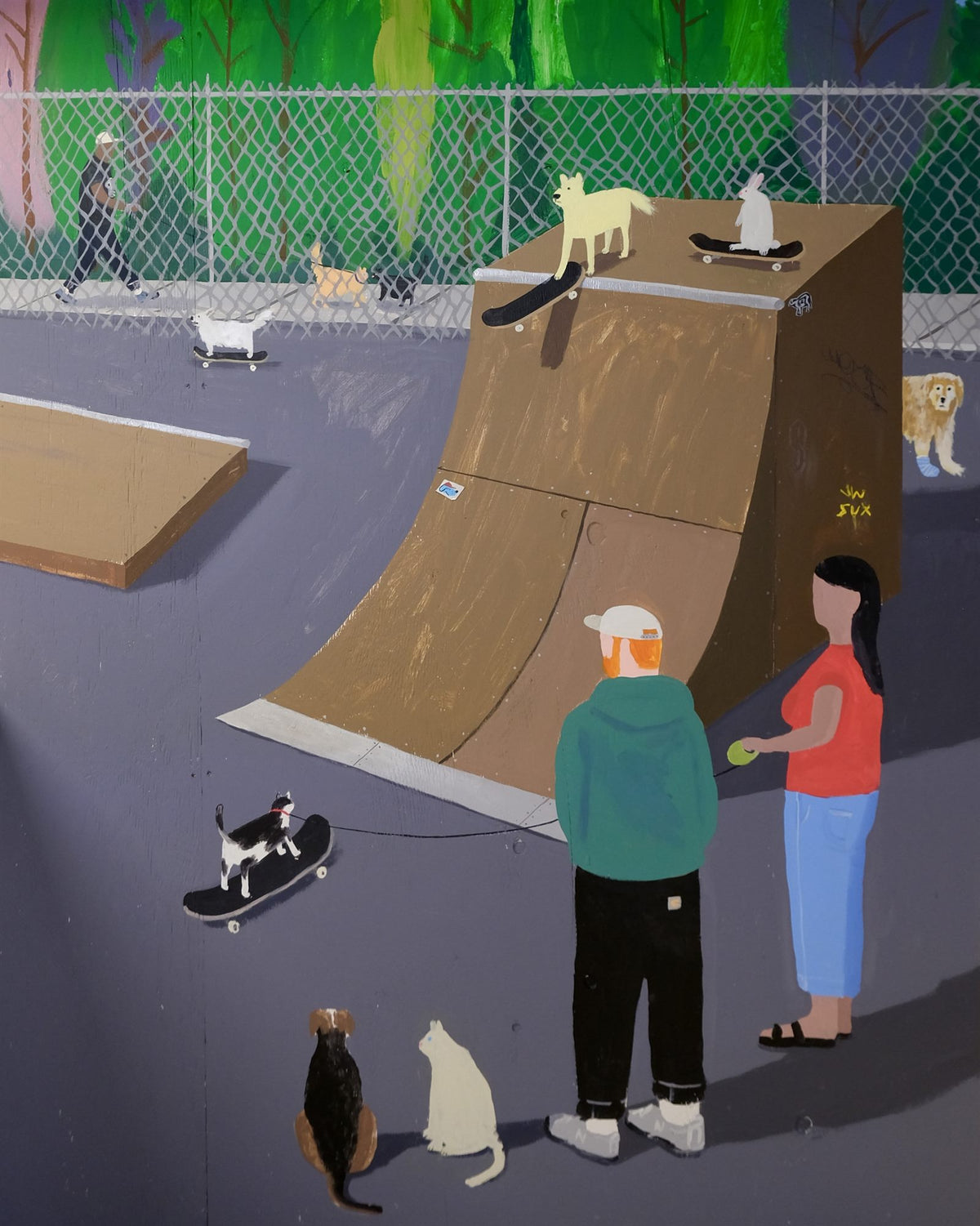 Pet Park mural, additional view