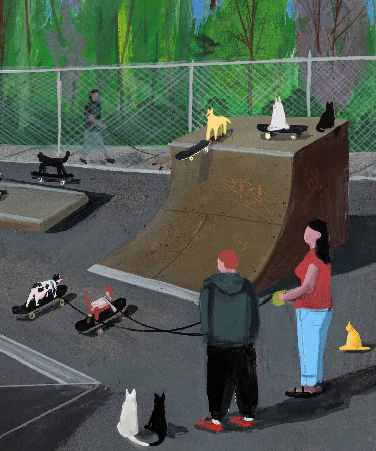 Pet Park 11"x14" Print