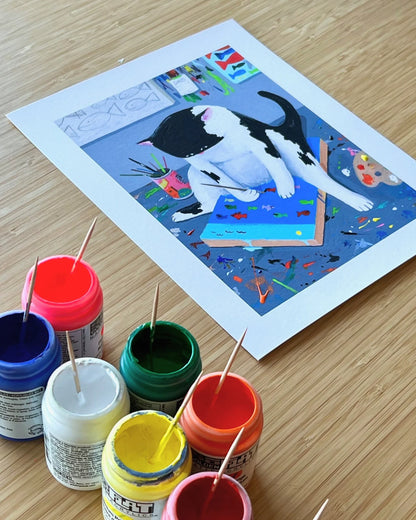 The Artist in his Studio Limited Edition Print