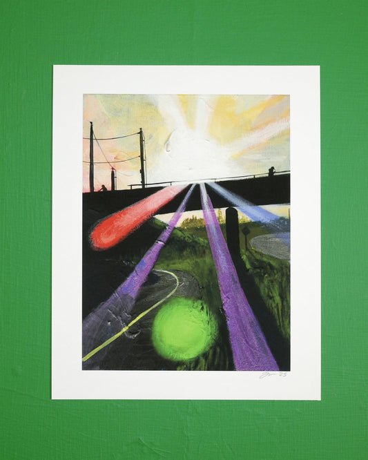 Pedestrian Bridge Sunset Print