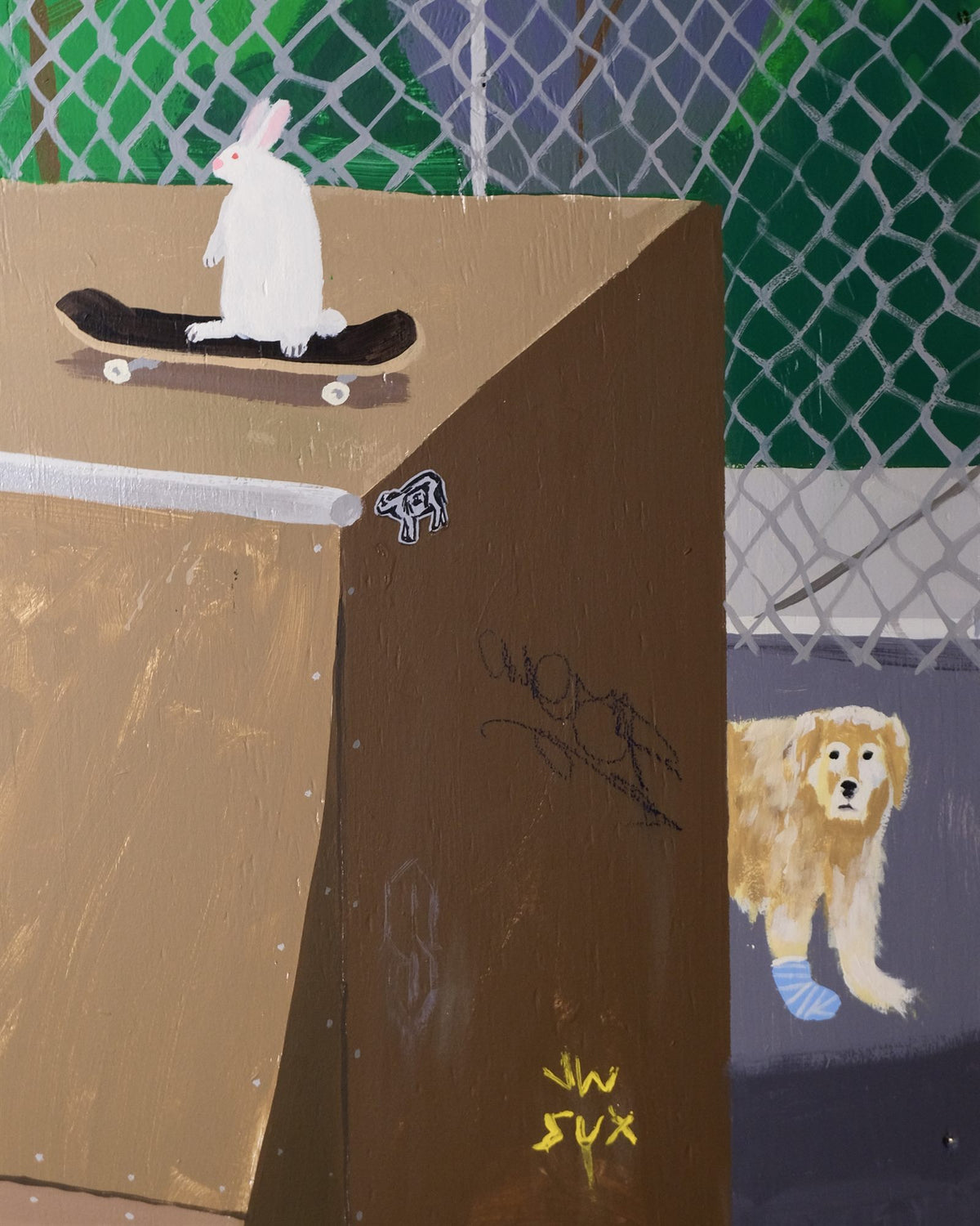 Pet Park mural, detail