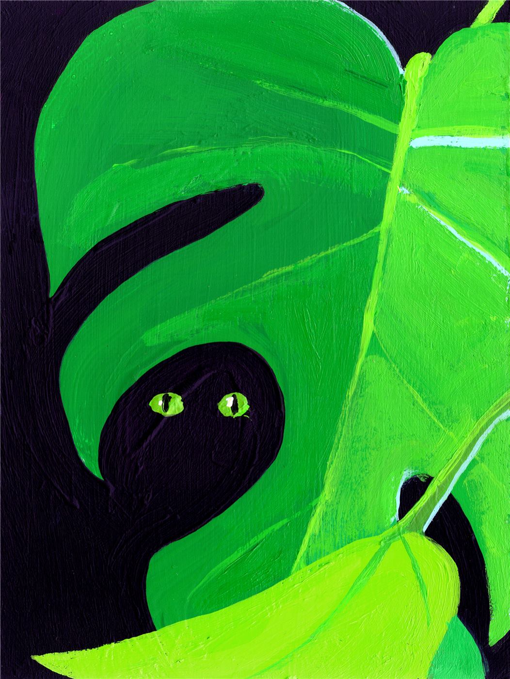 Birdie and Monstera